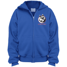 Load image into Gallery viewer, Logo_embroidery PC90YZH Port &amp; Co. Youth Full Zip Hoodie