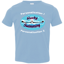 Load image into Gallery viewer, Swimming-white_text 3321 Toddler Jersey T-Shirt