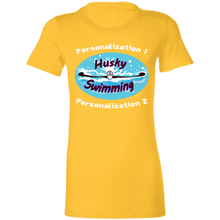 Load image into Gallery viewer, Swimming-white_text 6004 Ladies' Favorite T-Shirt