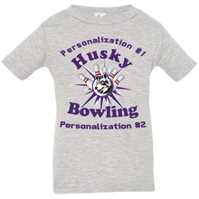 Load image into Gallery viewer, Bowling-purple text 3322 Infant Jersey T-Shirt
