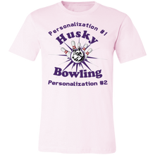 Load image into Gallery viewer, Bowling-purple text 3001C Unisex Jersey Short-Sleeve T-Shirt
