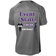 Load image into Gallery viewer, event-back_white ST361 Sport-Tek Heather Colorblock Poly T-Shirt