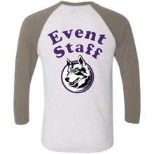 Load image into Gallery viewer, NL6051 Next Level Tri-Blend 3/4 Sleeve Baseball Raglan T-Shirt event
