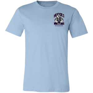 Wrestling-Purple-text 3001C Bella + Canvas Unisex Jersey Short-Sleeve T-Shirt