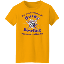 Load image into Gallery viewer, Bowling-purple text G500L Ladies' 5.3 oz. T-Shirt