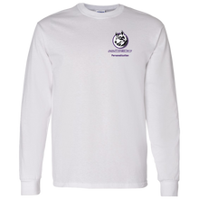 Load image into Gallery viewer, Logo with Purple custom text G540 Gildan LS T-Shirt 5.3 oz.