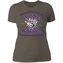 Load image into Gallery viewer, Bowling-purple text NL3900 Ladies' Boyfriend T-Shirt