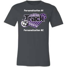 Load image into Gallery viewer, Track-white text 3001C Unisex Jersey Short-Sleeve T-Shirt