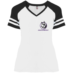 DM476 District Ladies' Game V-Neck T-Shirt