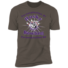 Load image into Gallery viewer, Bowling-purple text NL3600 Premium Short Sleeve T-Shirt