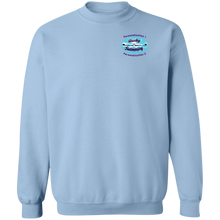 Load image into Gallery viewer, Swimming-purple_text G180 Gildan Crewneck Pullover Sweatshirt  8 oz.