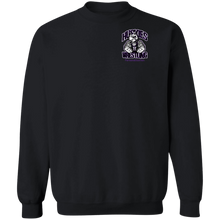 Load image into Gallery viewer, Wrestling-Purple-text G180 Gildan Crewneck Pullover Sweatshirt  8 oz.