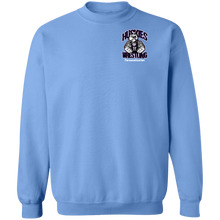 Load image into Gallery viewer, Wrestling-White-text G180 Gildan Crewneck Pullover Sweatshirt  8 oz.