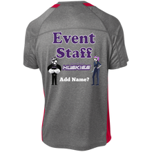 Load image into Gallery viewer, event-back_white ST361 Sport-Tek Heather Colorblock Poly T-Shirt