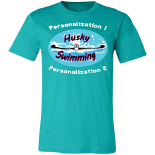 Load image into Gallery viewer, Swimming-white_text 3001C Unisex Jersey Short-Sleeve T-Shirt