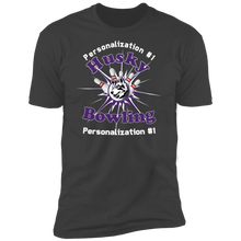 Load image into Gallery viewer, Bowling-white text NL3600 Premium Short Sleeve T-Shirt