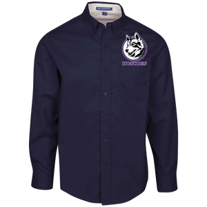 Logo_embroidery S608 Port Authority Men's LS Dress Shirt
