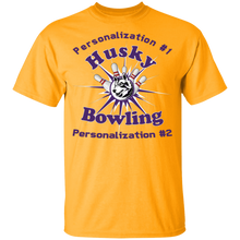 Load image into Gallery viewer, Bowling-purple text G500B Youth 5.3 oz 100% Cotton T-Shirt