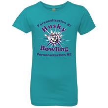 Load image into Gallery viewer, Bowling-purple text NL3710 Girls' Princess T-Shirt