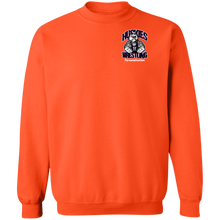 Load image into Gallery viewer, Wrestling-White-text G180 Gildan Crewneck Pullover Sweatshirt  8 oz.