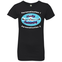 Load image into Gallery viewer, Swimming-white_text NL3710 Girls' Princess T-Shirt