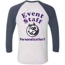 Load image into Gallery viewer, NL6051 Next Level Tri-Blend 3/4 Sleeve Baseball Raglan T-Shirt event