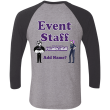 Load image into Gallery viewer, NL6051 Next Level Tri-Blend 3/4 Sleeve Baseball Raglan T-Shirt event