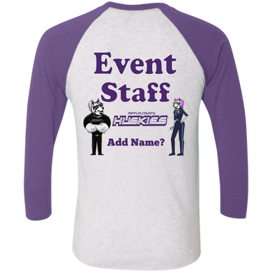 NL6051 Next Level Tri-Blend 3/4 Sleeve Baseball Raglan T-Shirt event