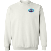 Load image into Gallery viewer, Swimming-white_text G180 Gildan Crewneck Pullover Sweatshirt  8 oz.