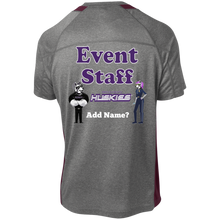 Load image into Gallery viewer, event-back_white ST361 Sport-Tek Heather Colorblock Poly T-Shirt