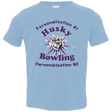 Load image into Gallery viewer, Bowling-purple text 3321 Toddler Jersey T-Shirt