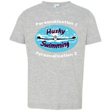 Load image into Gallery viewer, Swimming-white_text 3321 Toddler Jersey T-Shirt