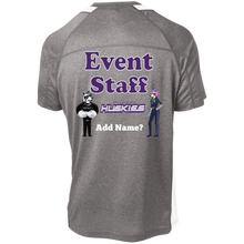 Load image into Gallery viewer, event-back_white ST361 Sport-Tek Heather Colorblock Poly T-Shirt