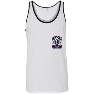 Wrestling-Purple-text 3480 Bella + Canvas Unisex Tank