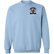 Load image into Gallery viewer, Wrestling-White-text G180 Gildan Crewneck Pullover Sweatshirt  8 oz.