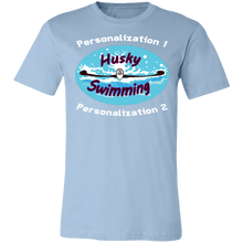 Load image into Gallery viewer, Swimming-white_text 3001C Unisex Jersey Short-Sleeve T-Shirt