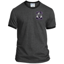 Load image into Gallery viewer, Wrestling-Purple-text PC54R Port &amp; Co. Ringer Tee