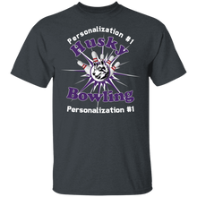 Load image into Gallery viewer, Bowling-white text G500B Youth 5.3 oz 100% Cotton T-Shirt