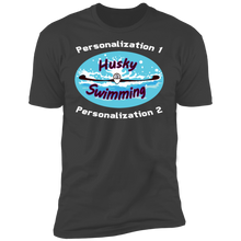 Load image into Gallery viewer, Swimming-white_text NL3600 Premium Short Sleeve T-Shirt