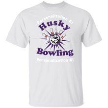 Load image into Gallery viewer, Bowling-white text G500B Youth 5.3 oz 100% Cotton T-Shirt