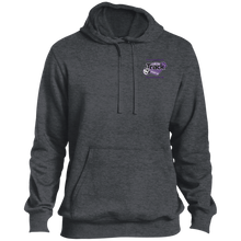 Load image into Gallery viewer, Track-purple text TST254 Sport-Tek Tall Pullover Hoodie