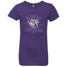Load image into Gallery viewer, Bowling-purple text NL3710 Girls' Princess T-Shirt