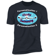 Load image into Gallery viewer, Swimming-white_text NL3600 Premium Short Sleeve T-Shirt
