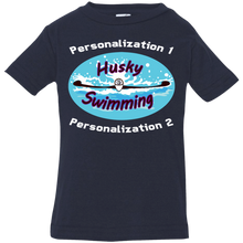 Load image into Gallery viewer, Swimming-white_text 3322 Infant Jersey T-Shirt