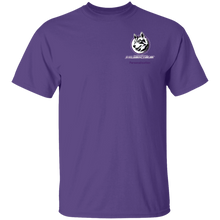 Load image into Gallery viewer, Logo with Purple custom text G500 Gildan 5.3 oz. T-Shirt