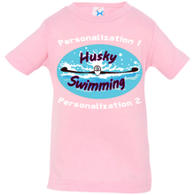 Load image into Gallery viewer, Swimming-white_text 3322 Infant Jersey T-Shirt
