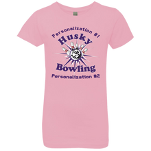Load image into Gallery viewer, Bowling-purple text NL3710 Girls' Princess T-Shirt