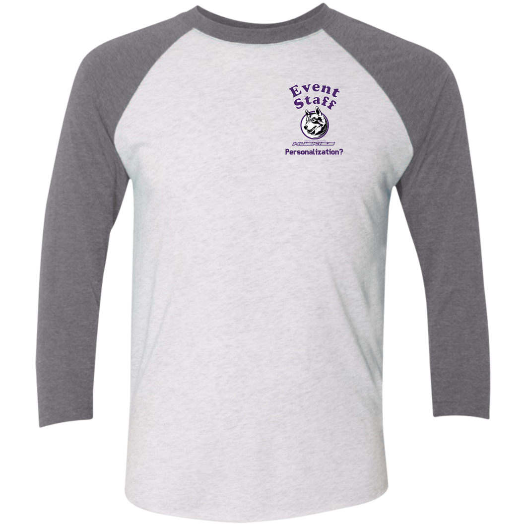 NL6051 Next Level Tri-Blend 3/4 Sleeve Baseball Raglan T-Shirt event