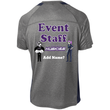 Load image into Gallery viewer, event-back_white ST361 Sport-Tek Heather Colorblock Poly T-Shirt