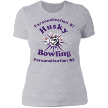 Load image into Gallery viewer, Bowling-purple text NL3900 Ladies' Boyfriend T-Shirt
